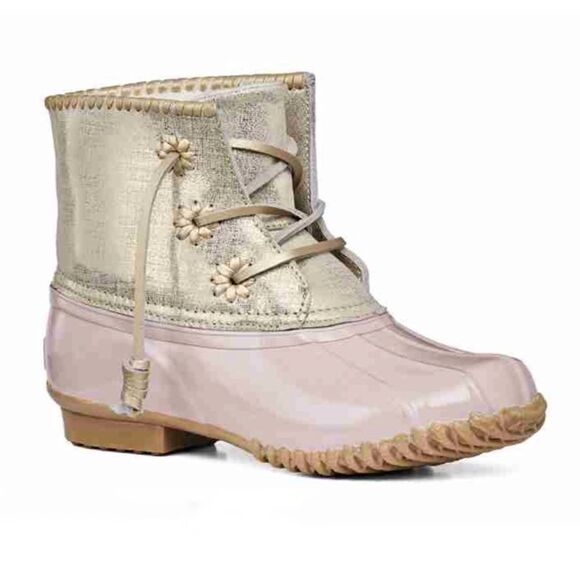 Jack Rogers Chloe Rain Boot 'Blush' Sz 6 - Picture 1 of 10